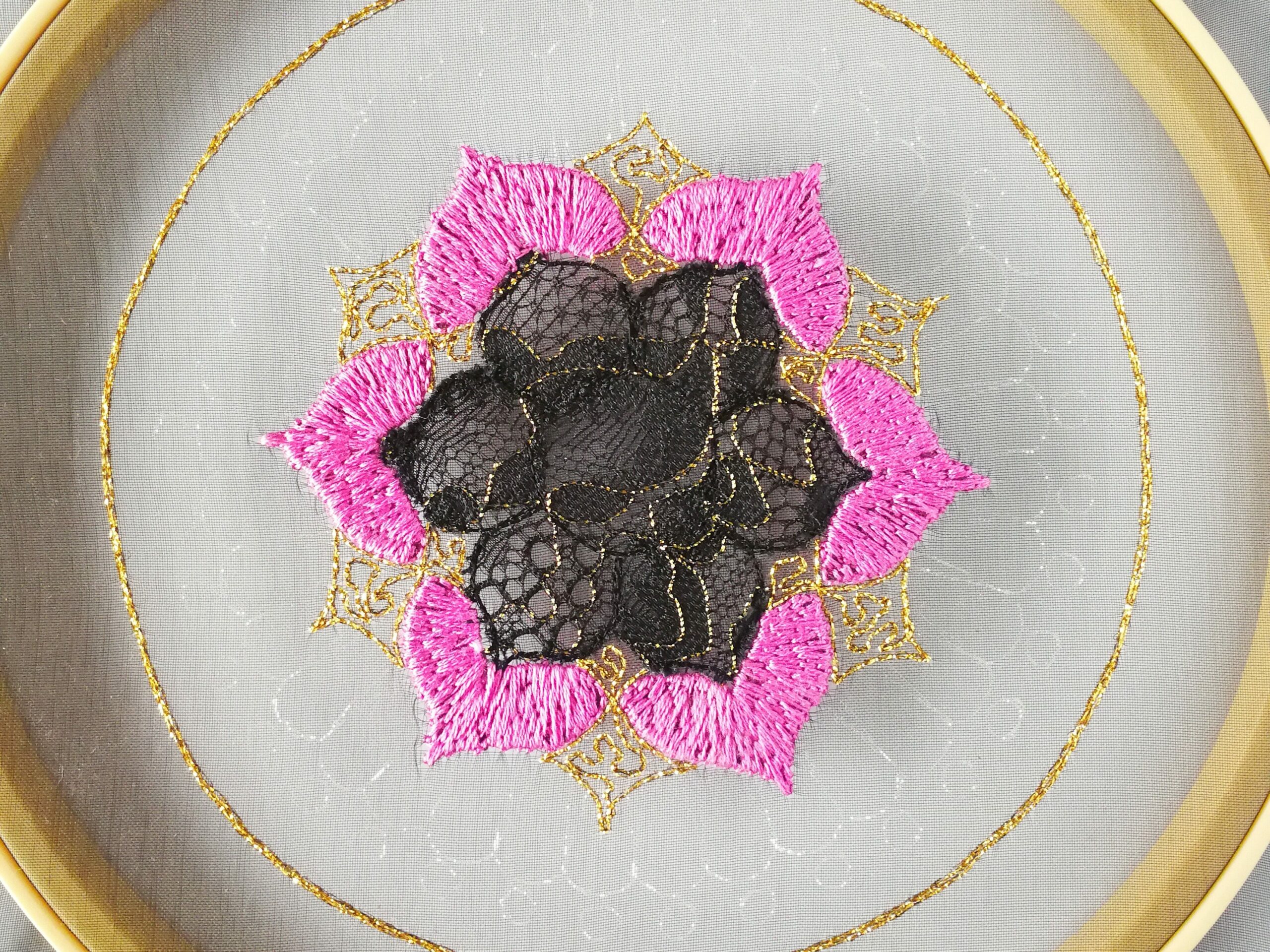 myembroiderypassions mandala rose satin stitch tutorial