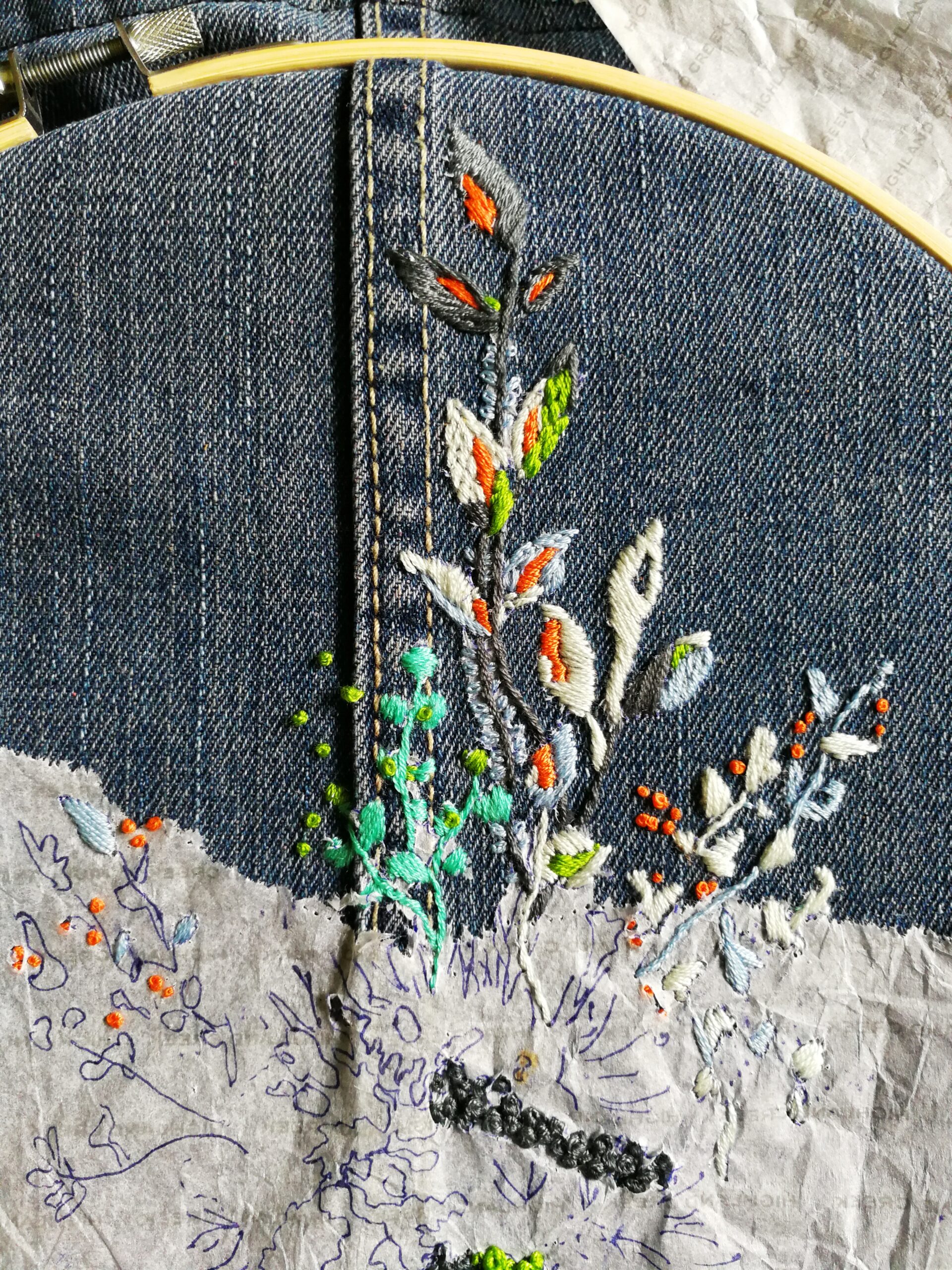 Hand Embroidery Design Pattern and Collaboration with amazing Artist Nini
